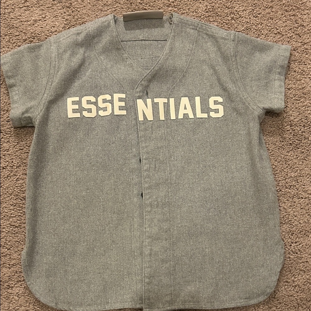 Boys Essentials Gray Button-Up Shirt